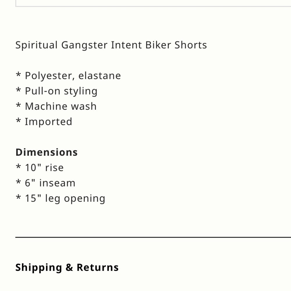 Spiritual Gangster intent biker shorts in ROSE GARDEN. XS. New with tags - Picture 8 of 14